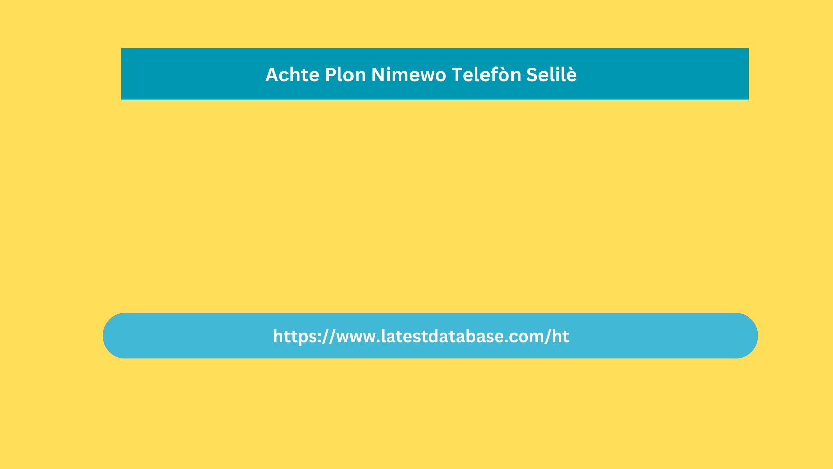 Achte Plon Nimewo Telefòn Selilè