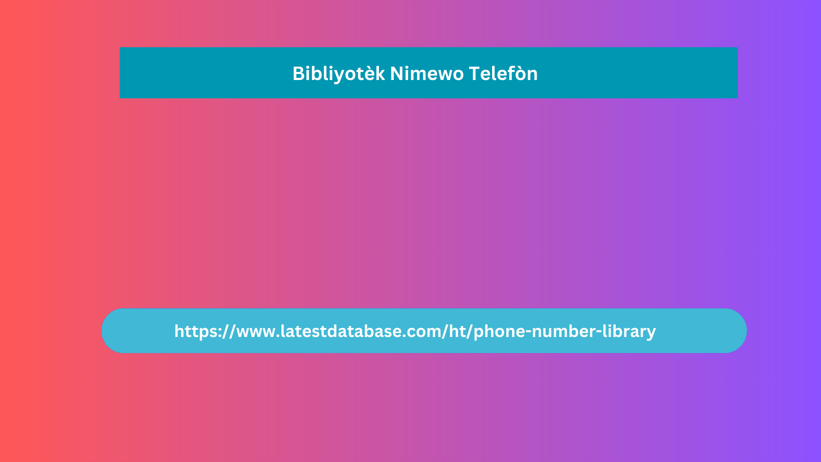 Bibliyotèk Nimewo Telefòn