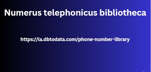 Numerus telephonicus bibliotheca