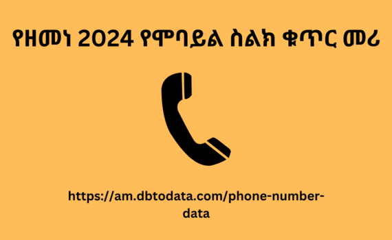 የዘመነ 2024 የሞባይል ስልክ ቁጥር መሪ